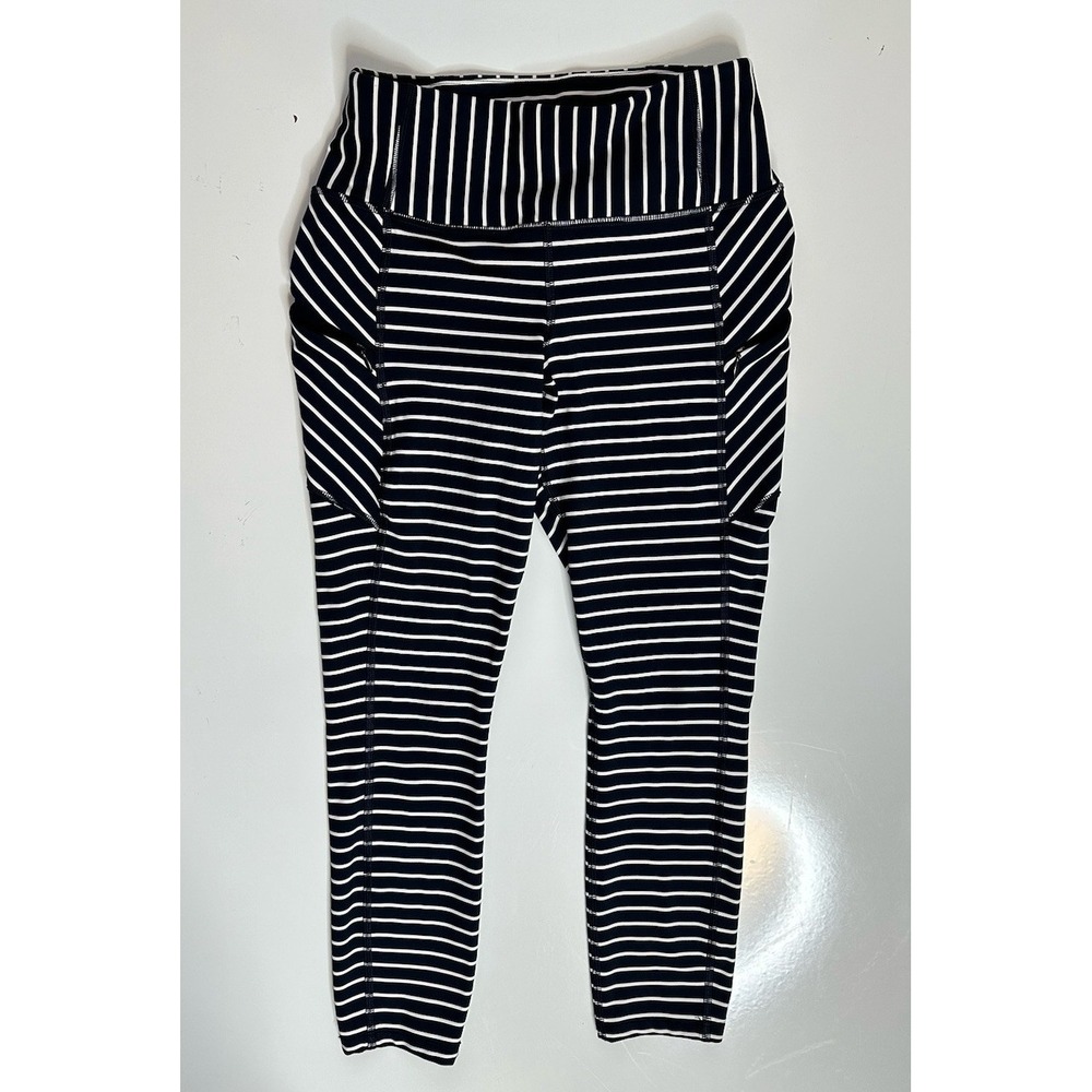 Athleta Contender Leggings Navy White Striped / Women's XS